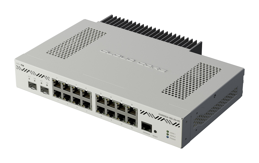 Routeur 12 ports RJ45, 4 ports SFP+ MikroTik CCR2116-12G-4S+