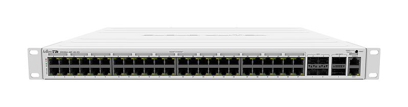 Mikrotik CRS354-48P-4S+2Q+RM PoE switch - front