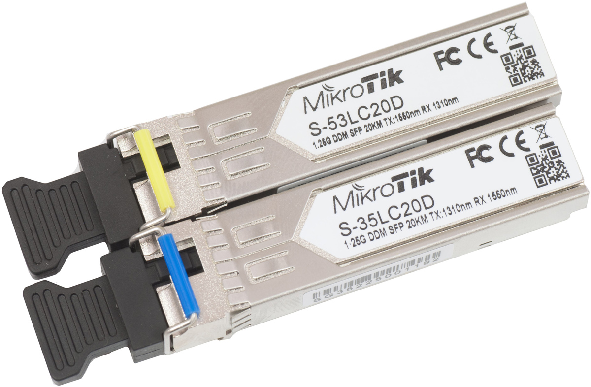 Mikrotik S-3553LC20D Pair of single mode SFP modules