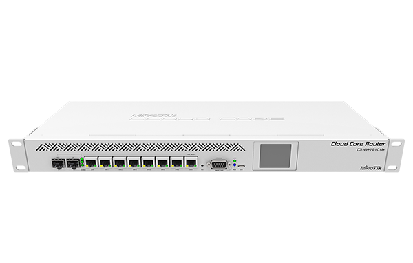 Mikrotik RouterBoard CCR1009-7G-1C-1S+ High Performance Cloud Core Router with 8-10/100/1000 ethernet ports, 1 SFP port, 1 SFP+ port, dual power supplies and RouterOS Level 6 license - New!