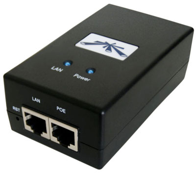 POE-24  Ubiquiti Networks 24vdc, 24 watt switching power supply with POE - includes USA power cord