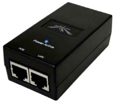 POE-15  Ubiquiti Networks 15vdc, 12 watt switching power supply with POE - includes USA power cord