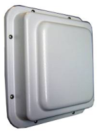 R2T24W-15 Roo2 2.4GHz 15dBi Waterproof Compartment Antenna, White, regular profile.