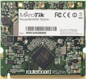 R52Hn Mikrotik 802.11a/b/g/n High Power 2x2 MIMO MiniPCI card - 320mw output Atheros AR9220 chipset - New!