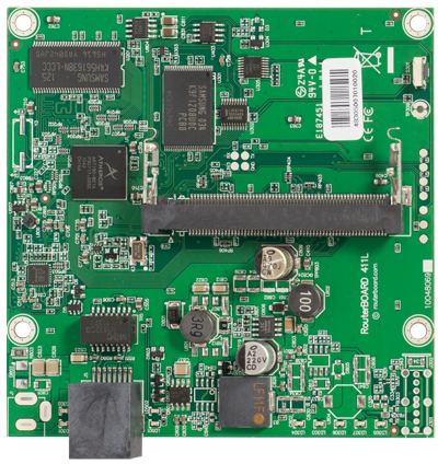 RB411L RB/411L Mikrotik RouterBOARD 411 with 300MHz Atheros CPU, 32MB DDR RAM, 1 LAN, 1 miniPCIe, NAND, RouterOS L3