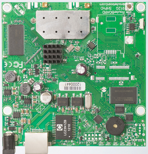 RB911G-2HPnD Mikrotik RouterBOARD 911G with Atheros AR9342 600MHz CPU, 32MB DDR RAM, 2.4GHz 802.11b/g/n dual chain radio, and RouterOS L3