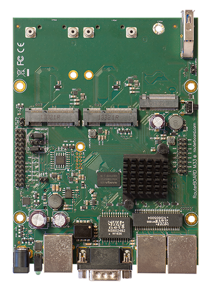 RBM33G Mikrotik RouterBOARD M33G installed in CA433 case with 12vdc 1 amp power supply.  New!