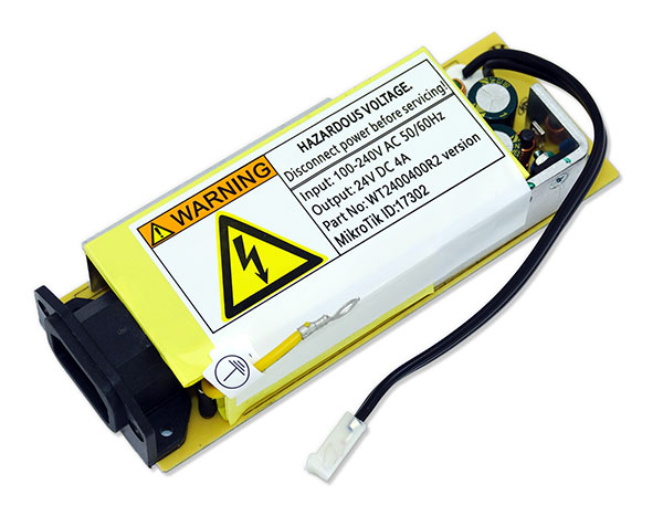 24vdc 96 watt (4 amp) open frame switching power supply with Molex DC plug - replacement PSU for Mikrotik Cloud Core Routers