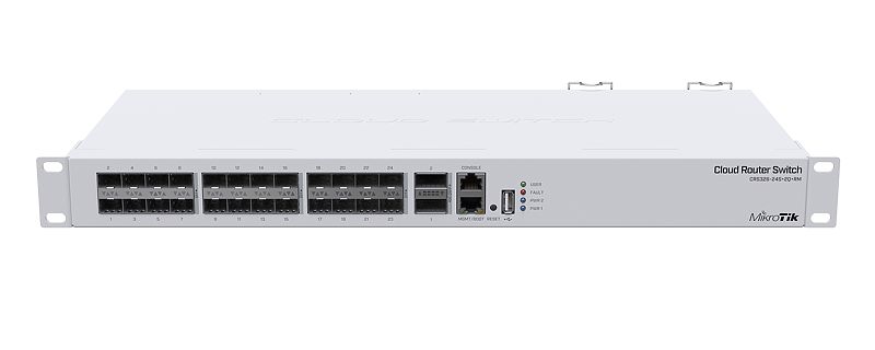 Mikrotik Cloud Router Switch CRS326-24S+2Q+RM SFP switch, 24 - 10 Gpbs SFP+ ports with 2 - 40 Gpbs QSFP+ ports in a 1U rack mount case - New!