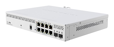 Mikrotik Cloud Smart Switch CSS610-8P-2S+IN is a SwOS powered Ethernet switch with 8 x 1G Ethernet PoE ports and 2 x 10G SFP+ ports - New!