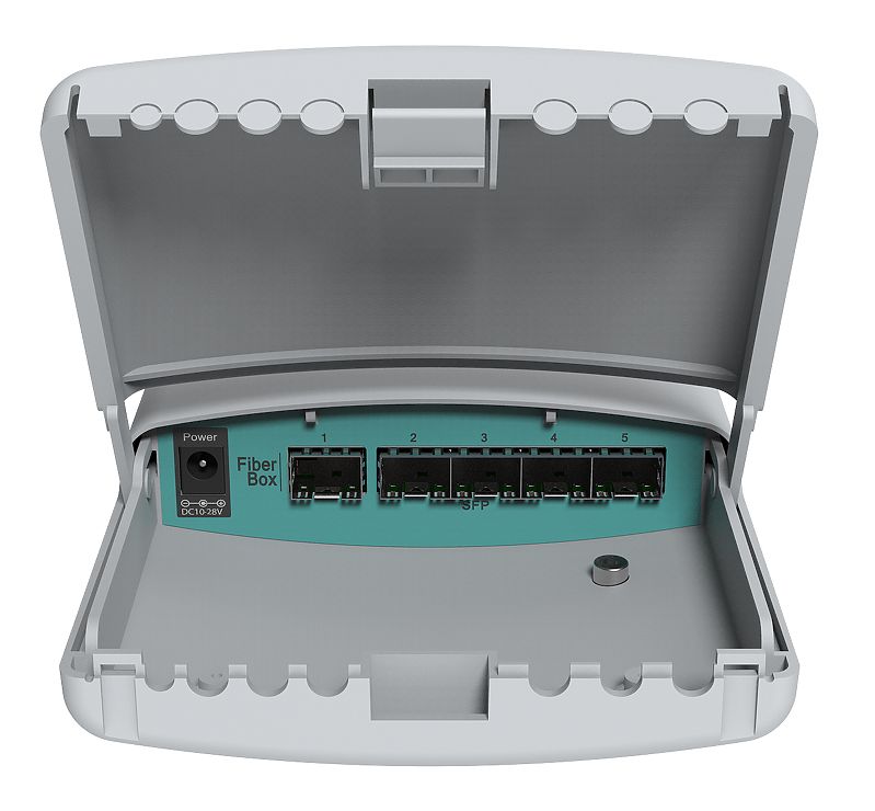 Mikrotik FiberBox CRS105-5S-FB complete 5 SFP ports in an outdoor case - New!