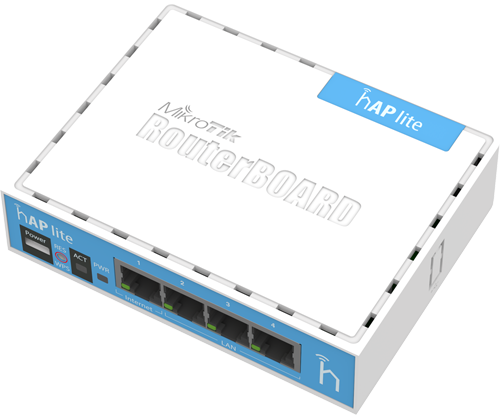 Mikrotik RouterBoard RB941-2nD home Access Point lite (hAP lite), 4 ethernet ports, 2.4GHz dual chain wireless, very low cost - New!