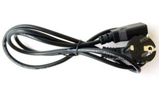 6 foot (1.8M) AC power cord EU IEC60320 C13 to "Schuko" CEE 7/7  (Type E/F)