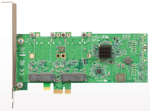 RB14e MikroTik RouterBOARD 14e miniPCI-e to PCI-e adapter (4-slot miniPCI-e adapter)