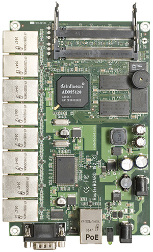 RB/192 RB192 Mikrotik RouterBOARD 192 with 175MHz MIPS CPU, 32MB RAM, 9 LAN, 2 miniPCI, RouterOS L4 - EOL (End of Life)