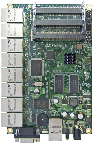 RB/493AH RB493AH Mikrotik RouterBOARD 493 with 680MHz Atheros AR7161 Network Processor, 128MB RAM, 9 LAN, 3 miniPCI, RouterOS L5 - New!