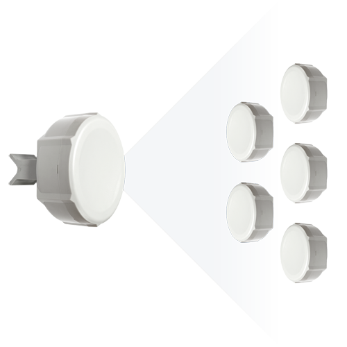 Mikrotik RB/SXTSixpack - five SXTs and one SXTG-5HPnD-SAr2 (90 degree sector) - 5GHz 802.11n outdoor radios