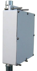 DCE-7x6x2 NEMA6 Weatherproof Die Cast Aluminum Enclosure with 6 engineered knockouts. 7x6x2" interior space