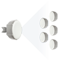 Mikrotik RB/SXTSixpack - five SXTs and one SXTG-5HPnD-SAr2 (90 degree sector) - 5GHz 802.11n outdoor radios