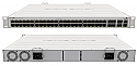 Mikrotik's new Cloud Router Switch CRS354-48G-4S+2Q+RM has 48 x 1G RJ45 ports, 4 x 10G SFP+ ports, and 2 x 40G QSFP+ ports in a 1U rackmount case with dual power supplies!